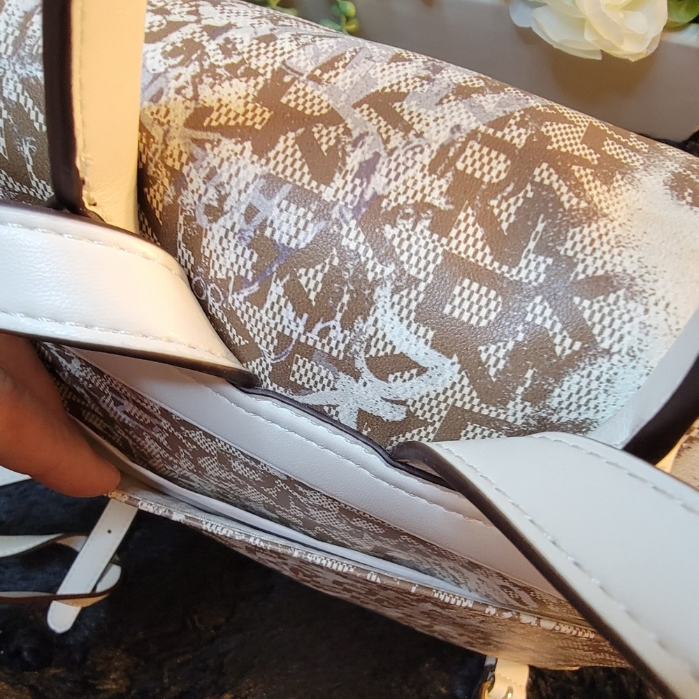 DKNY Brown and White Backpack - Picture 4 of 12